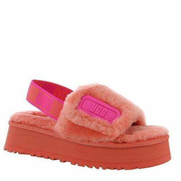 NWT & Gorgeous | UGG | Disco slide | Fur Platform Slippers | Women's | Size: 10 - Picture 2 of 16